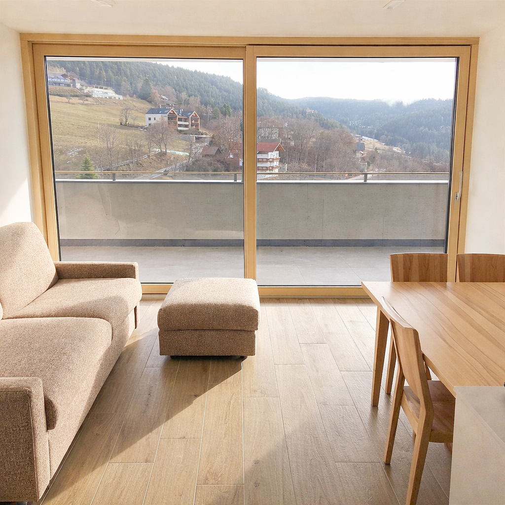 Appartamento di nuova costruzione completamente arredato in posizione centrale ad Avelengo in affitto